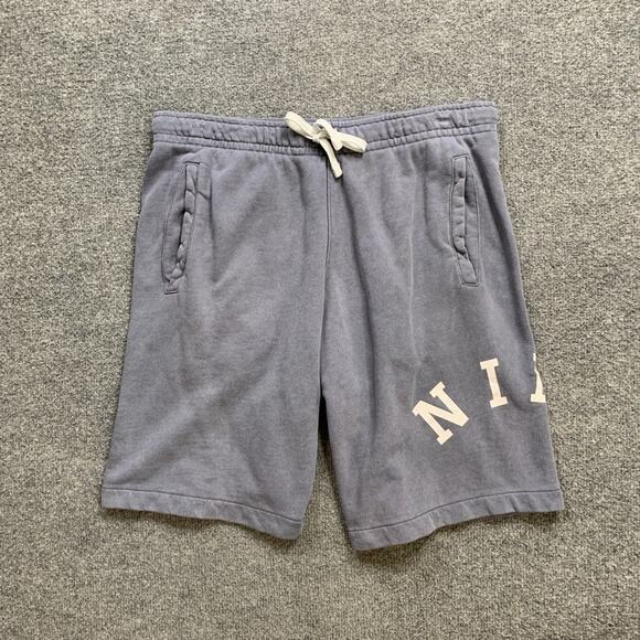 Nike Shorts Mens M Medium Steel Grey Cotton Sportswear French Terry Color Wash - Picture 2 of 12